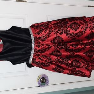 Girl's Red Damask Dress